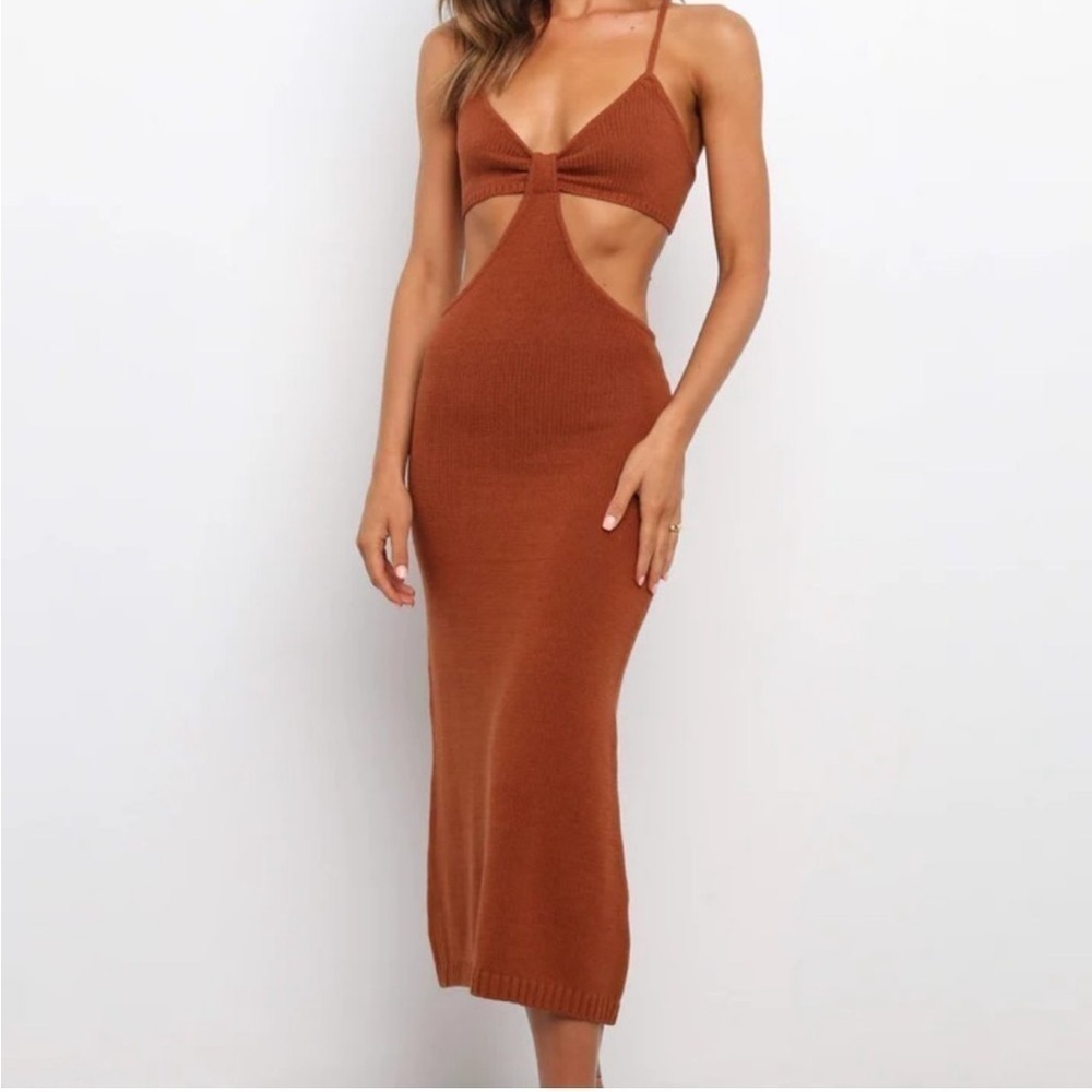 NWT Petal + Pup Knit Cutout Midi Dress